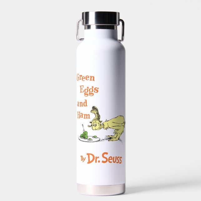 Botella De Agua Dr. Seuss | Huevos Verdes con Jamón (Delantero)