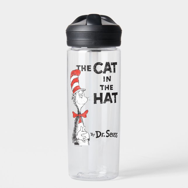 Botella De Agua Dr. Seuss | Libro del Gato en el Sombrero (Delante)