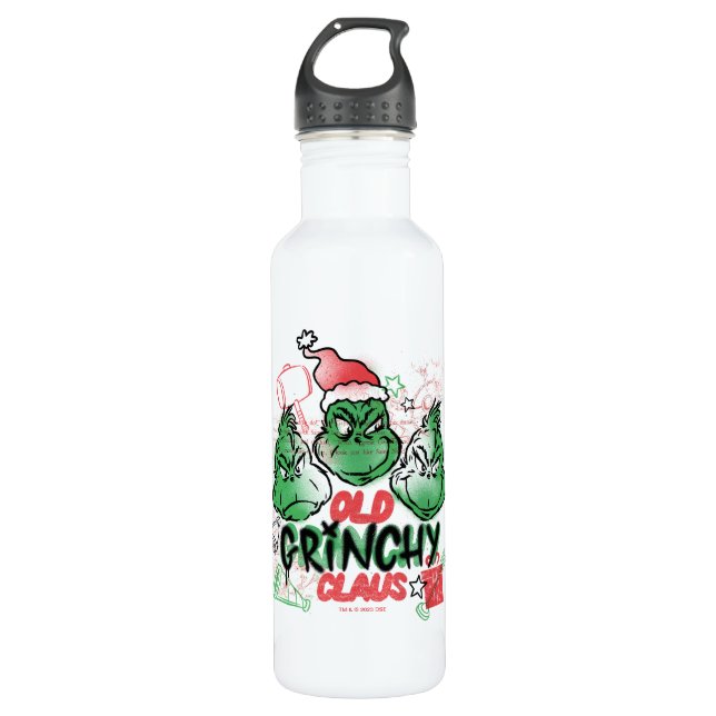 Botella De Agua Dr. Seuss | Old Grinch Claus (Anverso)
