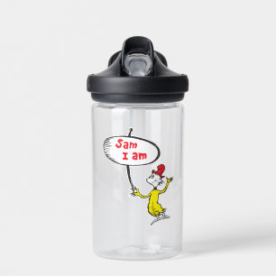 Botella De Agua Dr. Seuss   Rótulo de Sam-I-Am