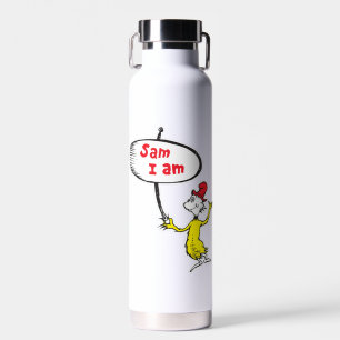 Botella De Agua Dr. Seuss   Sam-I-Am sosteniendo cartel