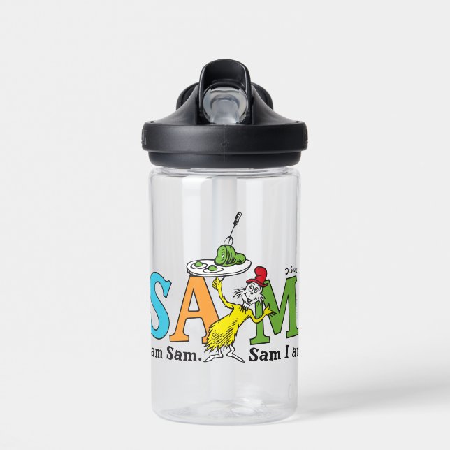 Botella De Agua Dr. Seuss | Soy Sam. Sam, Lo Soy. (Delante)