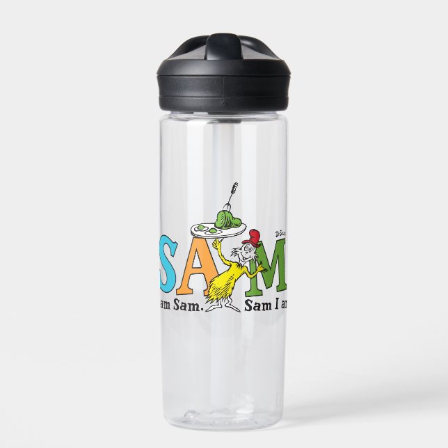 Botella De Agua Dr. Seuss | Soy Sam. Sam soy yo. (Delante)