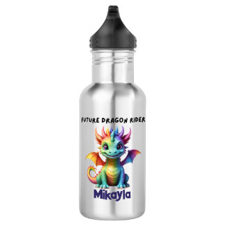 Botella De Agua Dragón arcoiris personalizado