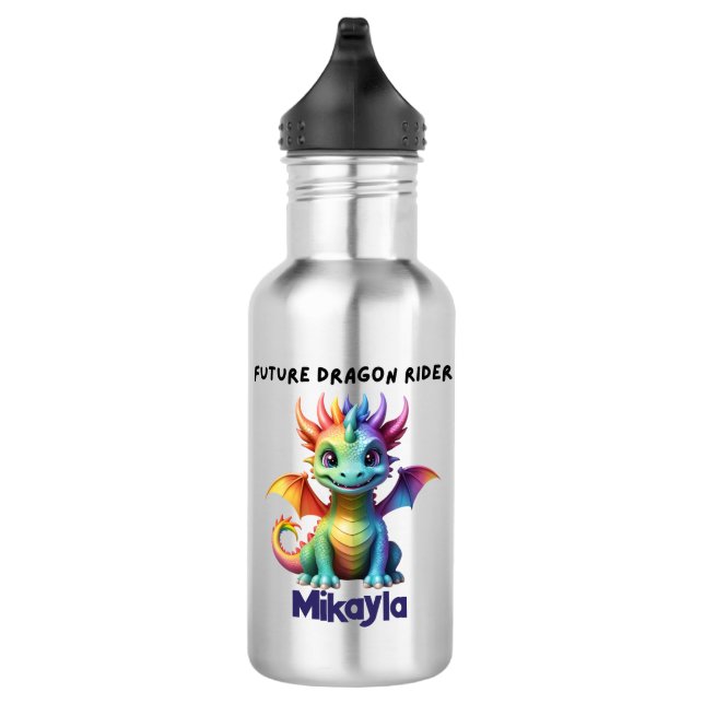 Botella De Agua Dragón arcoiris personalizado (Derecha)