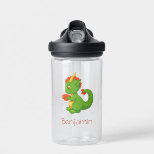 Botella De Agua Dragón bebé lindo sosteniendo taza