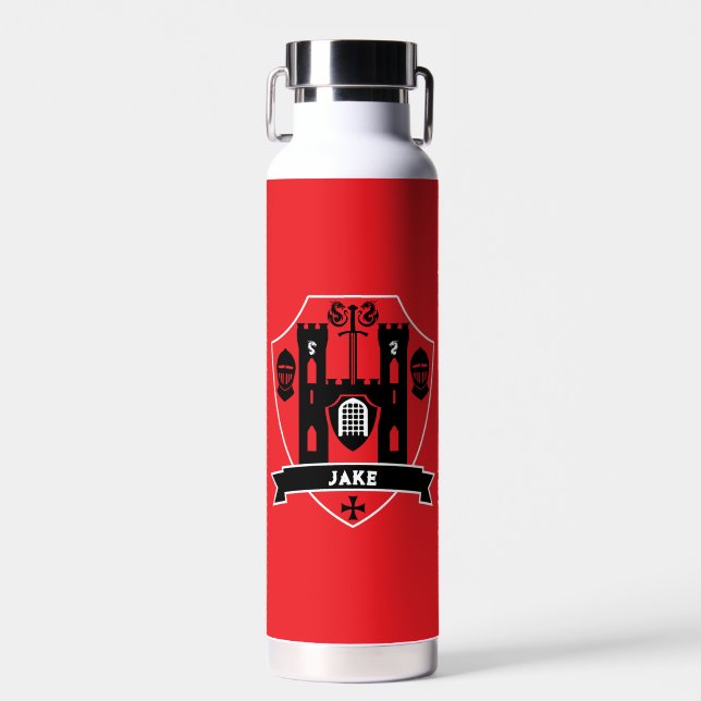 Botella De Agua Dragón Caballero Inglés Medieval (Delantero)