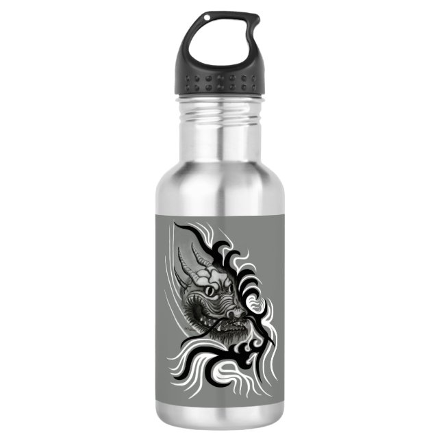 Botella De Agua Dragón chino en tatuaje (Anverso)