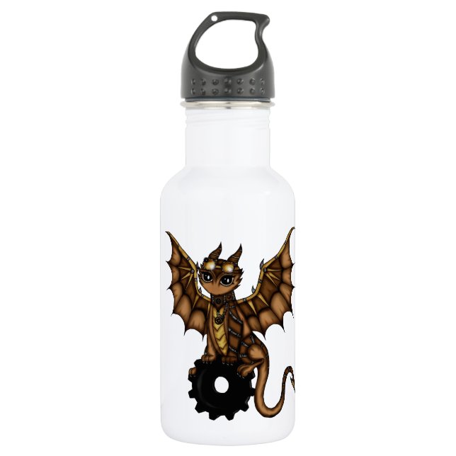 Botella De Agua Dragón de Steampunk (Anverso)