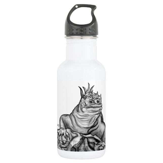 Botella De Agua Dragón en la roca (Anverso)