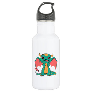 Botella De Agua Dragón mítico con las alas