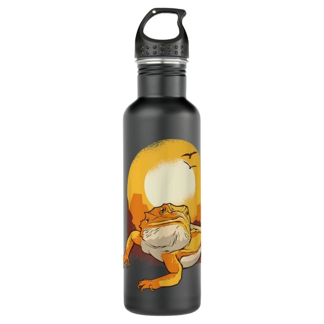 Botella De Agua Dragon Vintage Retro T Shirt (Anverso)