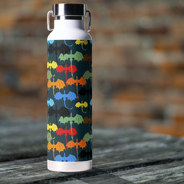 Botella De Agua Dragon Wing Blue Flight Fantasy (Subido por el creador)