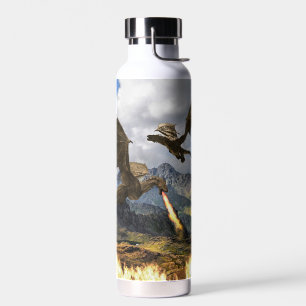 Botella De Agua Dragon Wyvern Respirador de Fuego