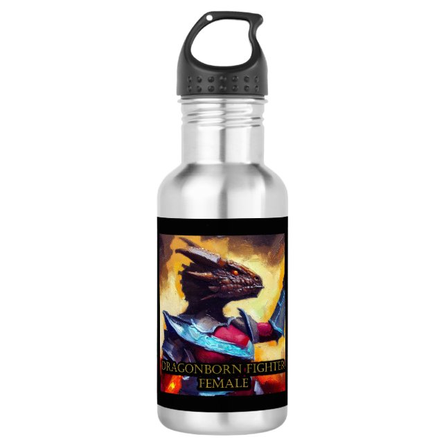 Botella De Agua Dragonborn Figher Female (Anverso)