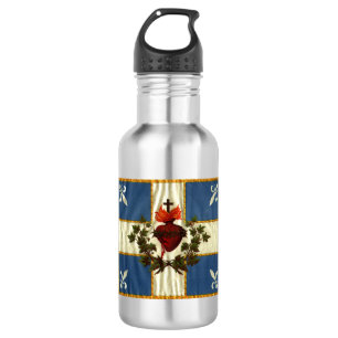 Botella De Agua Drapeau Québec antigua Carillon Sacré-Coeur
