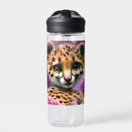 Botella De Agua Dreamy Eyed Baby Cheetah