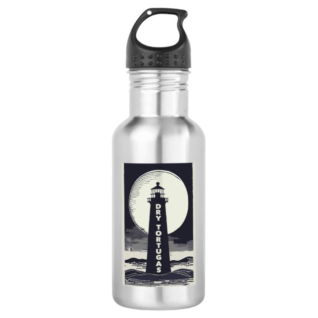 Botella De Agua Dry Tortugas Florida Faro Moon (Anverso)