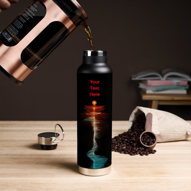 Botella De Agua Dualidad onda-partícula (Café (girado))