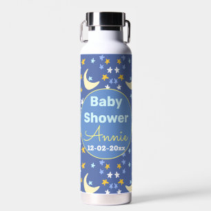 Botella De Agua ducha de bebé azul marino estrella luna agregar no