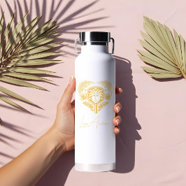 Botella De Agua Ducha de Novia de Pickleball con Palma Tropical Re