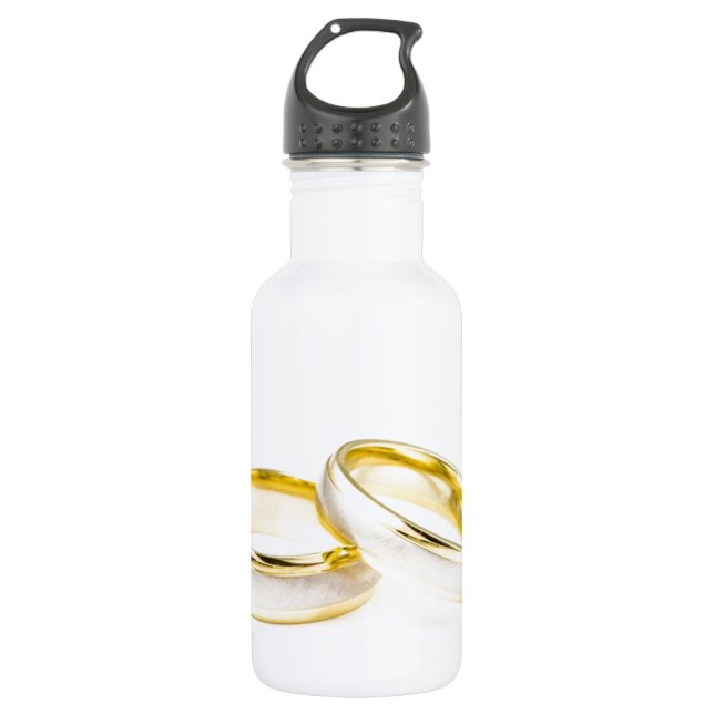 Botella De Agua Ducha nupcial elegante elegante de oro (Anverso)