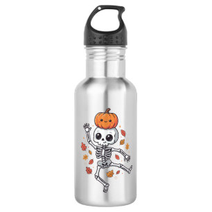 Botella De Agua Dulce esqueleto bailarín de Halloween con cabeza d