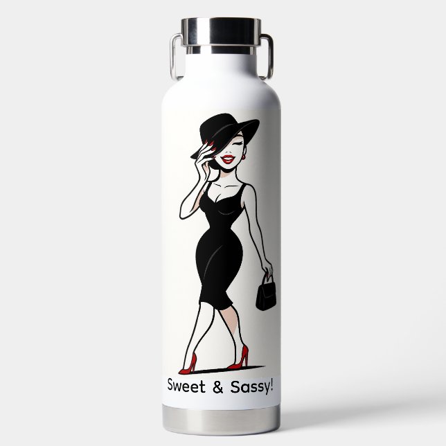 Botella de agua Dulce y Sassy (Delantero)
