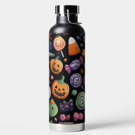 BOTELLA DE AGUA DULCES Y GOLOSINAS COLORIDAS DE HALLOWEEN