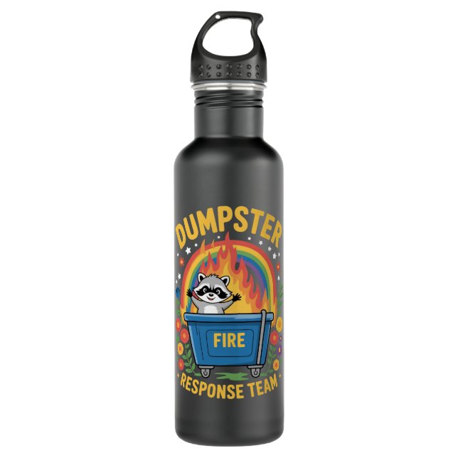 Botella De Agua Dumpster Fire Response Team Sarcasm Meme Funny  (Anverso)