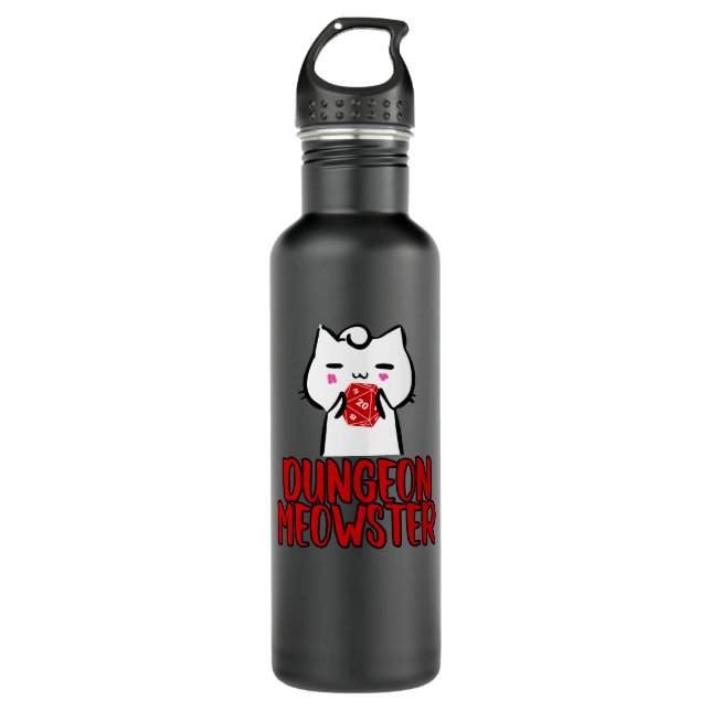 Botella De Agua Dungeon Meowster (Anverso)