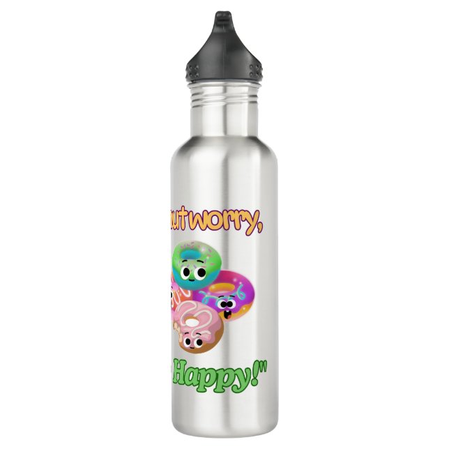 BOTELLA DE AGUA DUNOT WORRY BE FELIZ (Derecha)