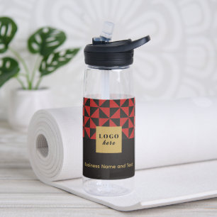 Botella De Agua Duo black & red - logotipo comercial