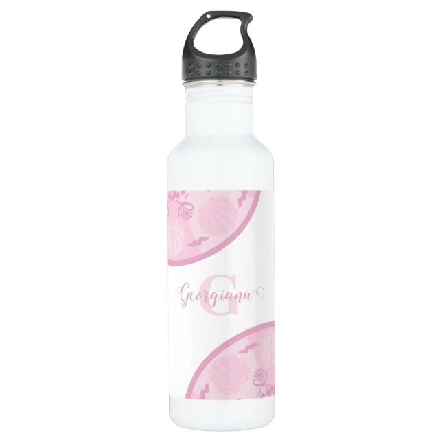 Botella De Agua Dusky Rosa personalizado Gran Mandala del Milenio (Anverso)