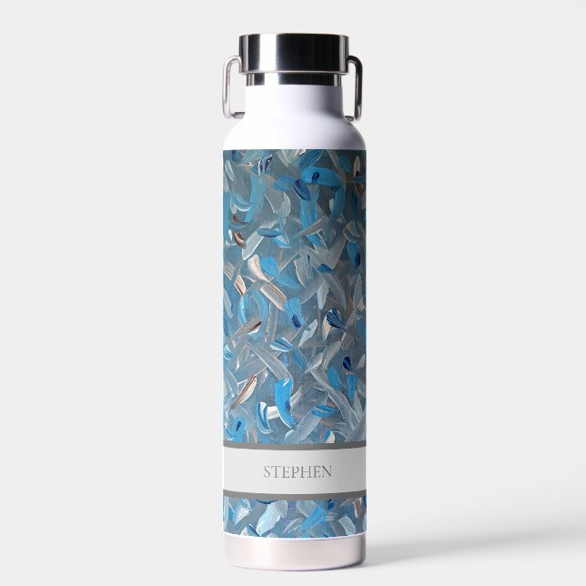 Botella de agua Dusty Blue Personalizado (Delantero)