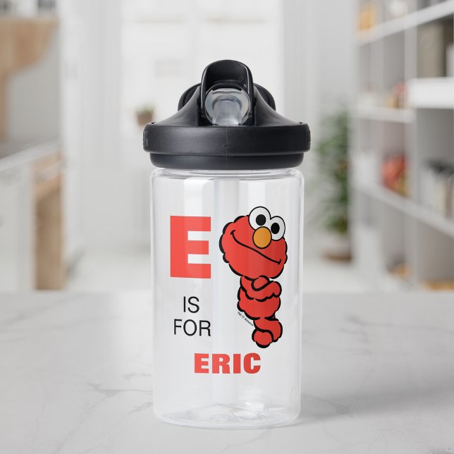 Botella De Agua E es para Elmo | Añadir su nombre (Subido por el creador)