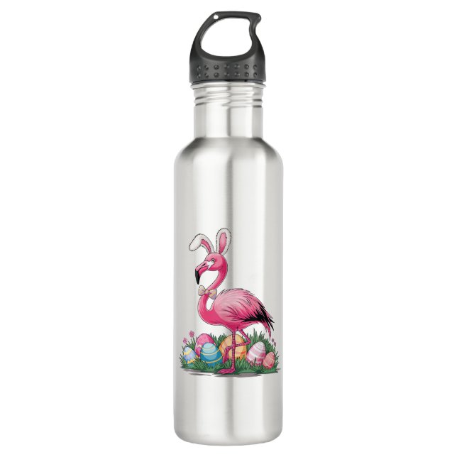 Botella De Agua Easter Flamingo T-Shirt (Anverso)