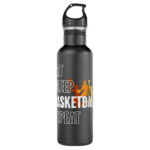 Botella De Agua Eat Sleep Basketball Repetir Tee divertido para ba
