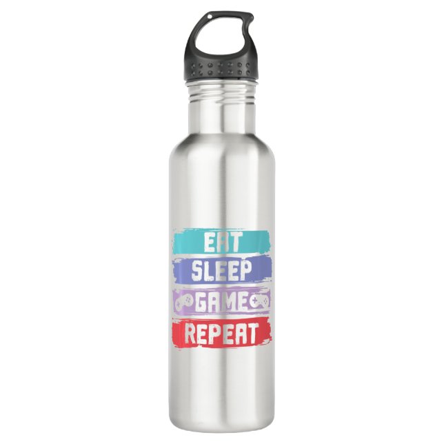 Botella De Agua Eat Sleep Game Repeat Controller (Anverso)