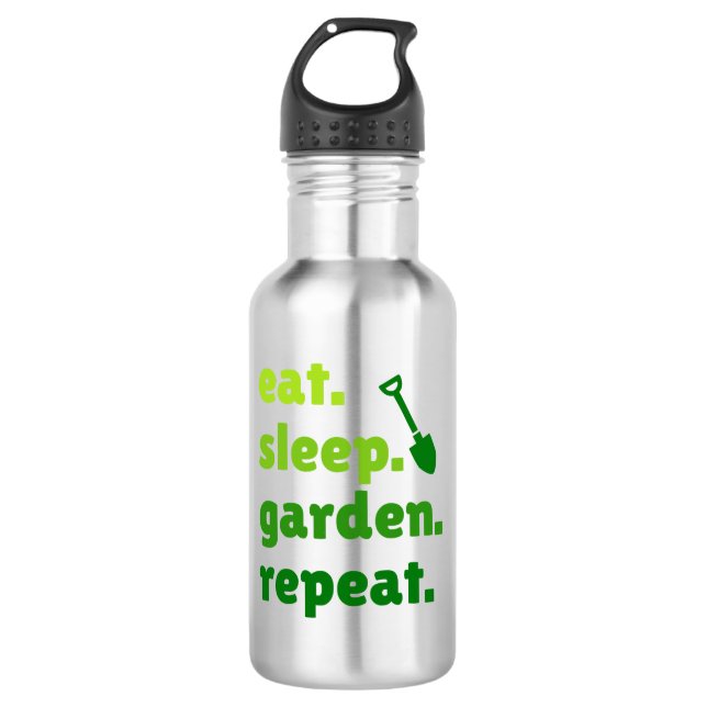 Botella De Agua Eat Sleep Garden Repeat Gardener Lover Gardener (Anverso)