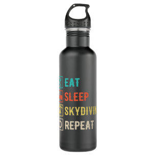 Botella De Agua Eat Sleep Skydiving Repetir Parapente Skydiver Sk