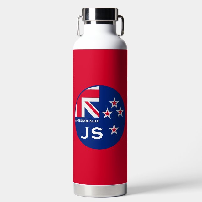 Botella De Agua Editable Kiwi New Zealander Golfing (Delantero)