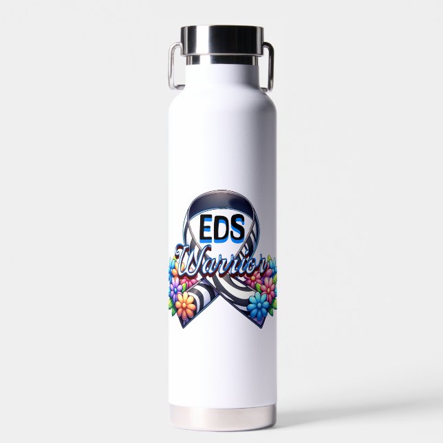 Botella De Agua EDS Warrior | Camiseta del Síndrome de Ehlers-Danl (Delantero)