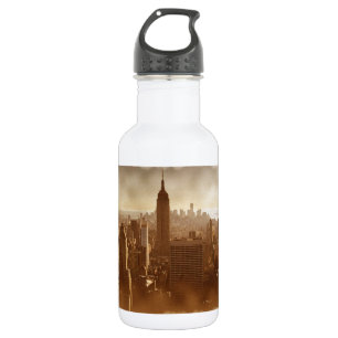 Botella De Agua Efecto fotográfico dañado Nueva York