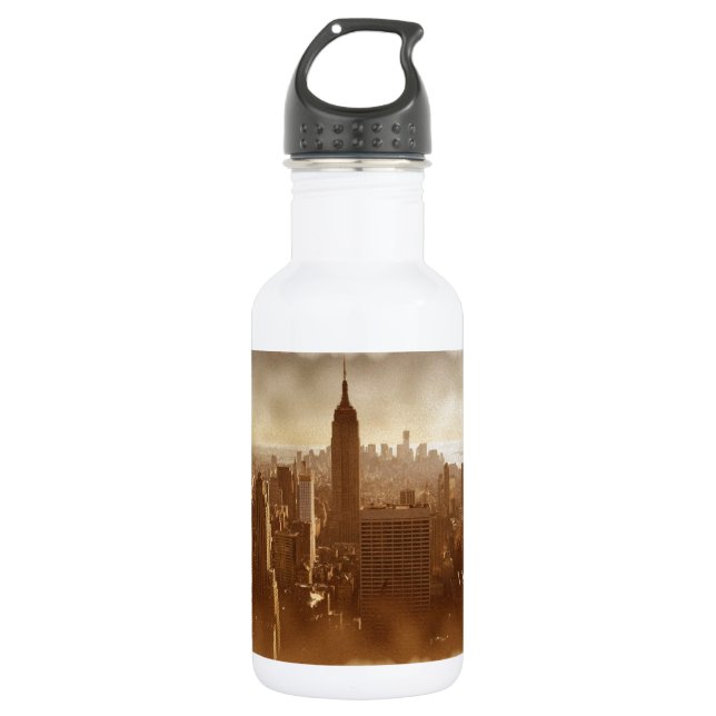Botella De Agua Efecto fotográfico dañado Nueva York (Anverso)