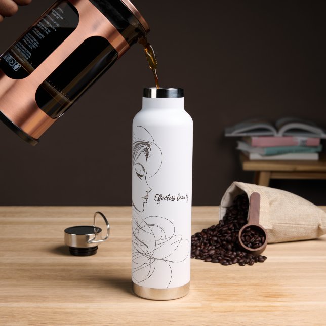 Botella De Agua 💇‍♀️ Effortless Beauty 🌬️ (Café)