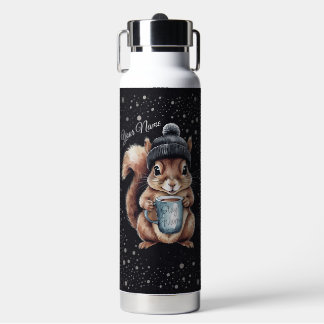 Botella De Agua Eichhörnchen mit Tasse und Schnee „Stay Warm“