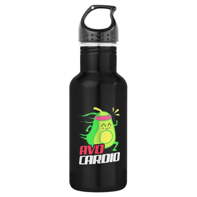 Botella De Agua Ejercicio aguacate cardio (Anverso)
