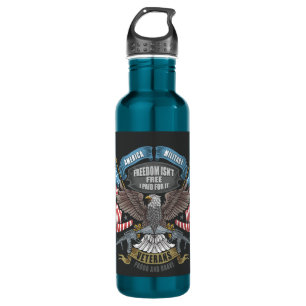 Botella De Agua Ejército americano con bandera y águila