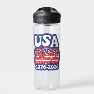 Botella De Agua El 250 cumpleaños de Estados Unidos - Groovy USA 2